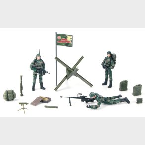 World Peacekeepers 1:18 Militr Marine pakke m/3 actionfigurer