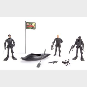 World Peacekeepers 1:18 Militr Navy Seal pakke m/3 actionfigurer