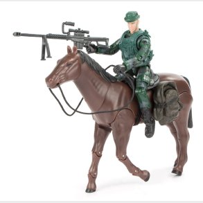 World Peacekeepers 1:18 Militr Actionfigur + Hest