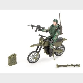 World Peacekeepers 1:18 Militr Actionfigur + Dirtbike