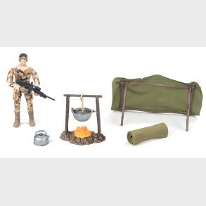World Peacekeepers 1:18 Militr Actionfigur + Camp