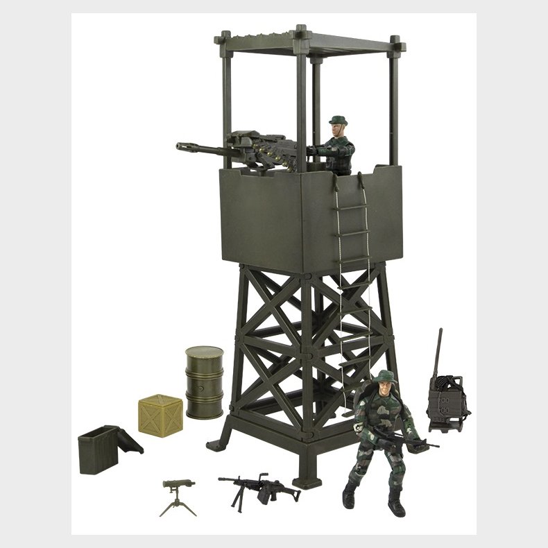 World Peacekeepers 1:18 Militr Udkigstrn m/2 actionfigurer