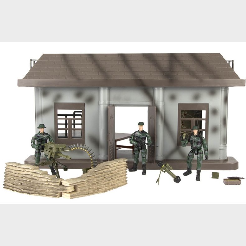 World Peacekeepers 1:18 Militr Kommandopost m/3 actionfigurer