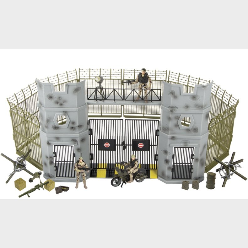 World Peacekeepers 1:18 MilitrBase Port med 3 actionfigurer