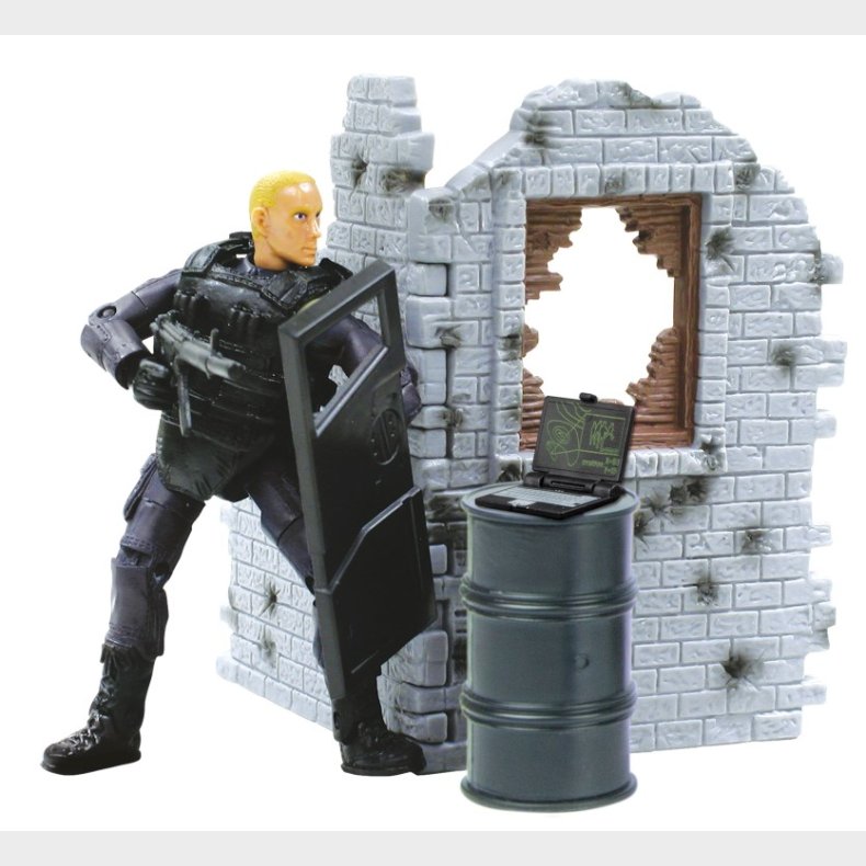S.W.A.T. Politibetjent Action Figur  med vg Type A 1:18