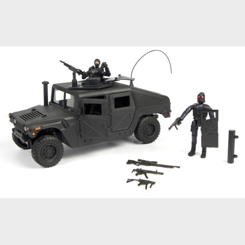 S.W.A.T. Humvee inkl. tilbehr og 2 figurer 1:18