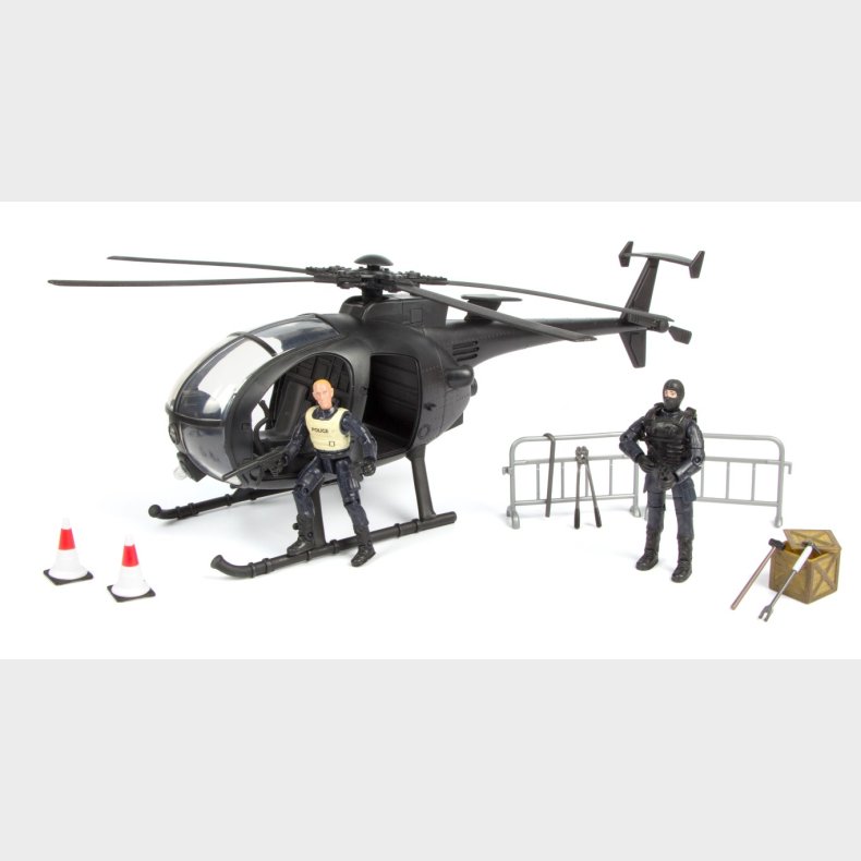 S.W.A.T. Redningshelikopter inkl. tilbehr og 2 figurer 1:18