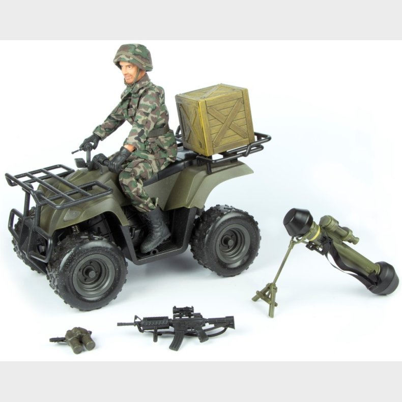 Militr ATV 1:6 med Action Figur 30,5cm (Model A)