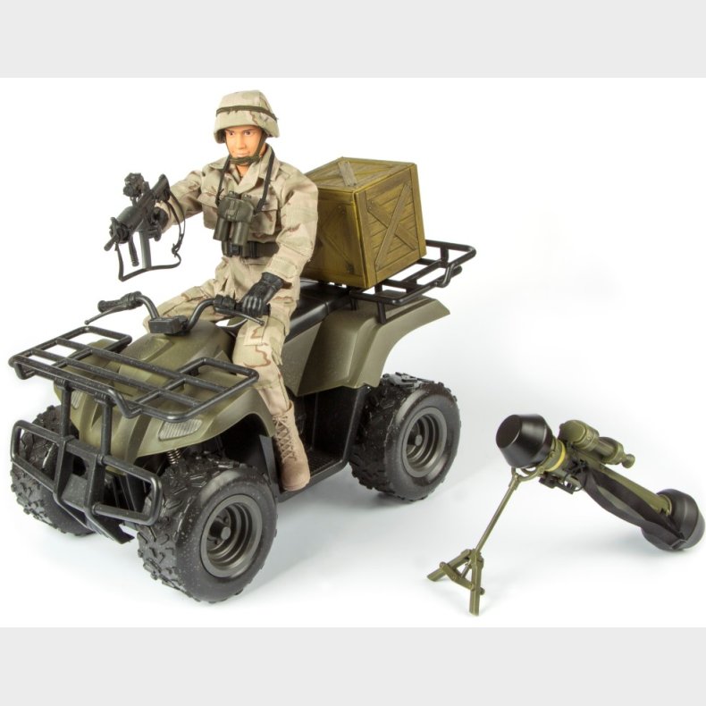 Militr ATV 1:6 med Action Figur 30,5cm (Model B)