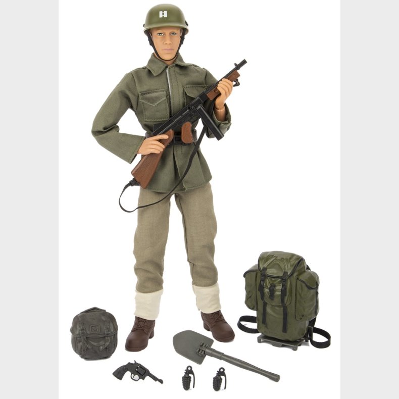 WW2 Allierede Infanterist Action Figur 30,5cm med tilbehr