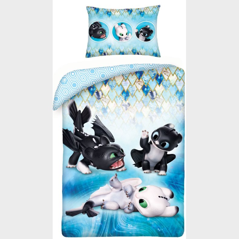 Sdan trner du din drage Sengetj 100x135 cm - 100 procent bomuld