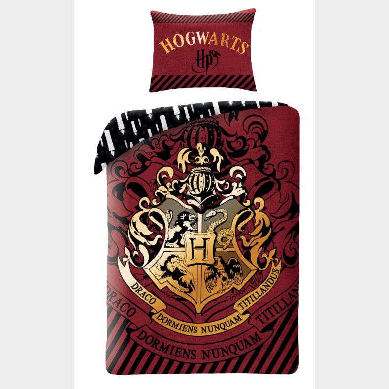 Harry Potter Hogwarts Sengetj 2i1 Design 1 - 100 Procent Bomuld