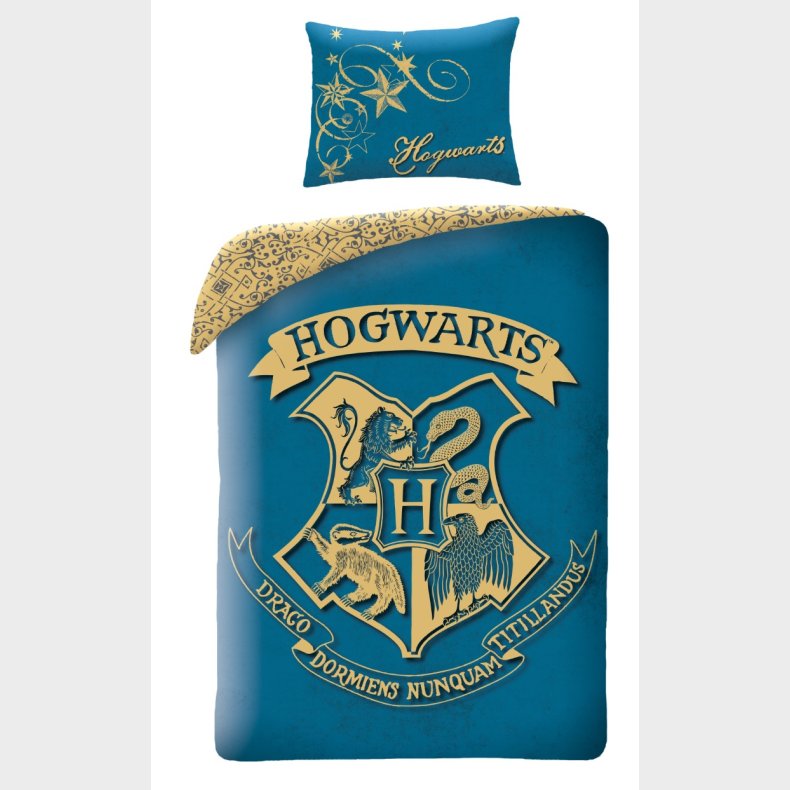 Harry Potter Hogwarts Sengetj 2i1 Design 3 - 100 Procent Bomuld