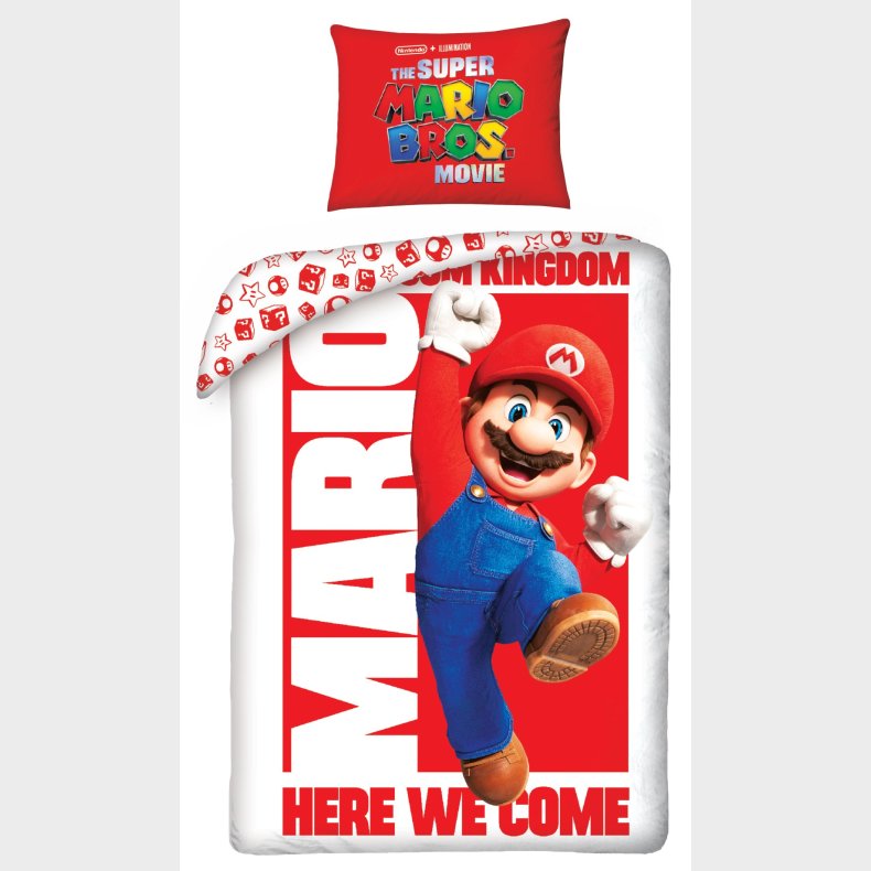 Super Mario Bros Movie Sengetj 140 x 200 cm - 100 procent bomuld