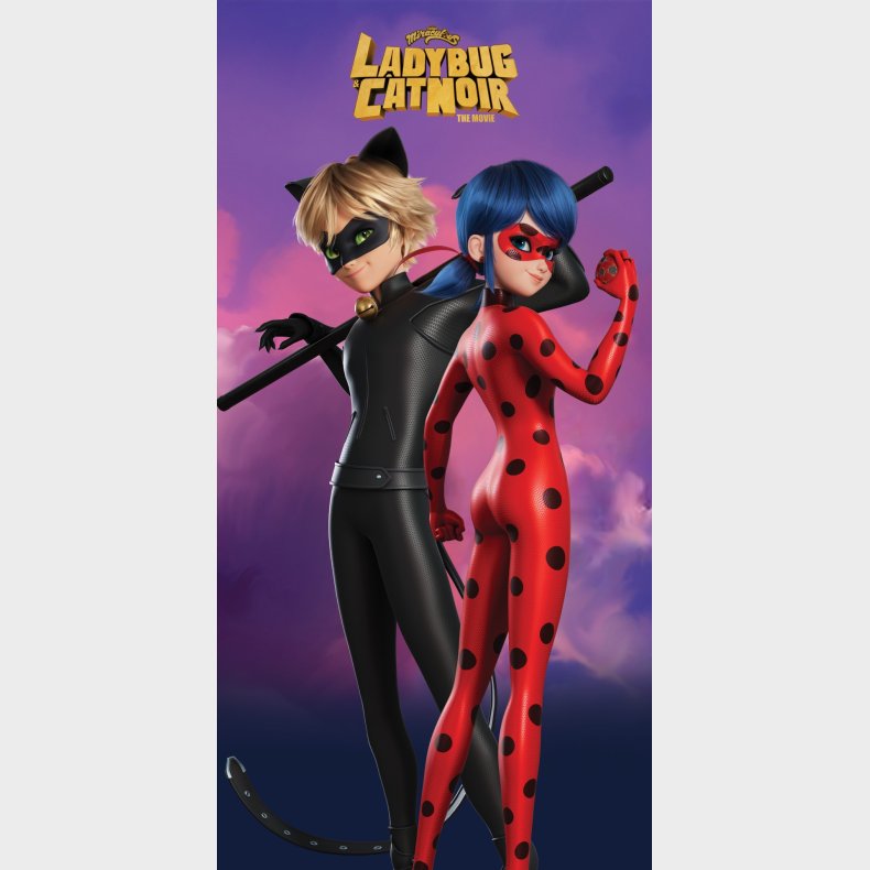 Miraculous Ladybug og Catnoir Badehndklde - 70x140 cm