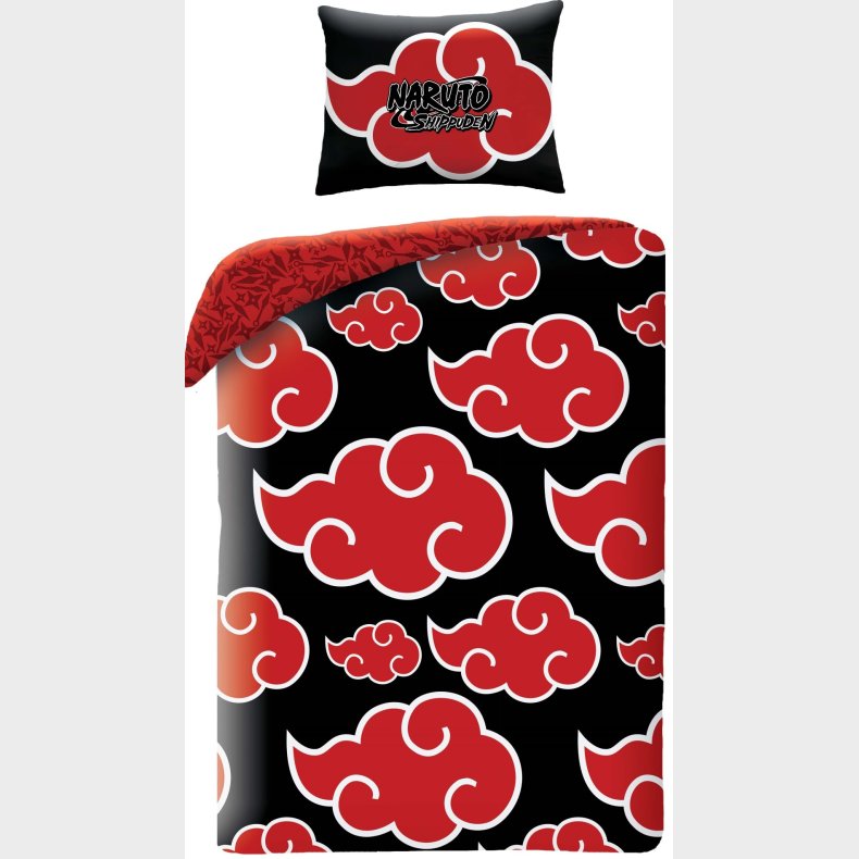 Naruto Red Cloud Sengetj 140 x 200 cm - 100 procent bomuld
