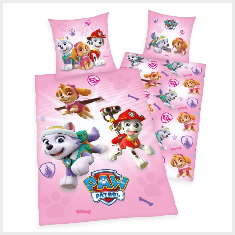 Paw Patrol Pink Sengetj - 100 procent bomuld