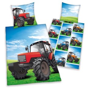 Traktor Sengetj - 100 procent bomuld