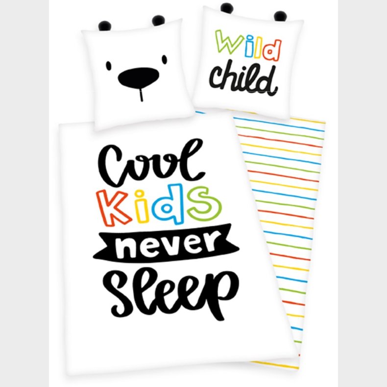 Cool kids never sleep Sengetj - 100 procent bomuld