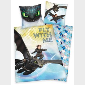 Sdan trner du din drage Sengetj ''Fly with me'' 100 Procent Bomuld