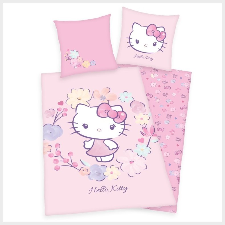 Hello Kitty Sengetj - 100 procent bomuld