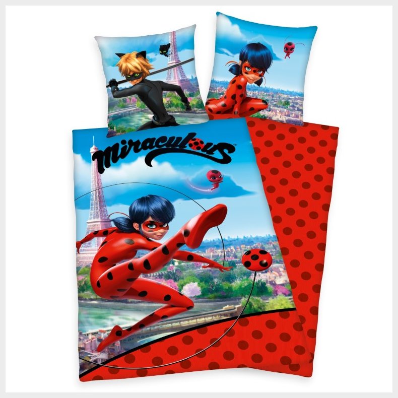 Miraculous Ladybug Sengetj - 100 Procent Bomuld