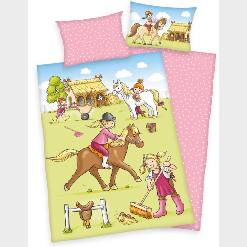 Pony Farm Bio Sengetj 100x135 cm - 100 procent bomuld
