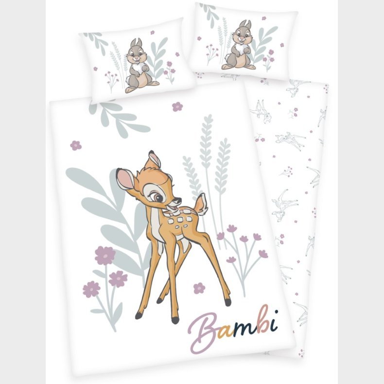 Disney Bambi Sengetj 100x135 cm - 100 procent bomuld - GREEN by OEKO-TEX