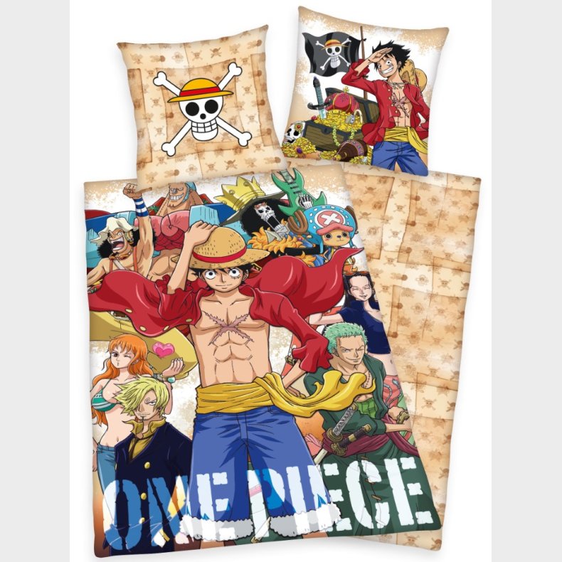 One Piece 2-i-1 Sengetj - 100 Procent Bomuld