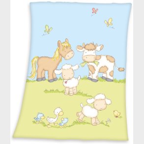 Babybest Bondegrdsdyr Fleece tppe - 75 x 100 cm