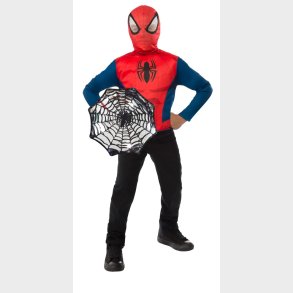 Spiderman Deluxe Udkldning Top + Skjold, 4-7 r
