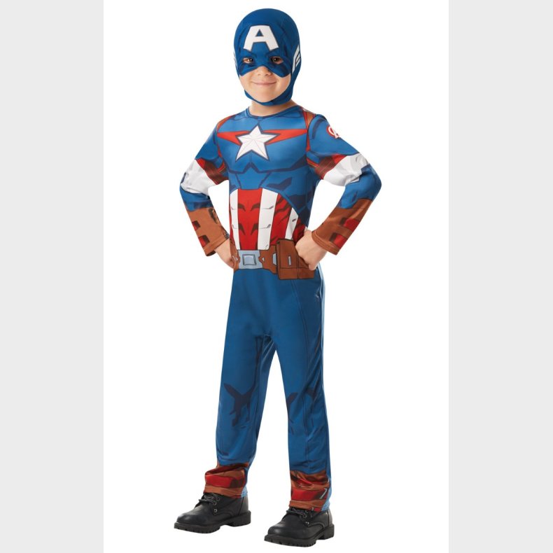 Captain America Classic Avengers brnekostume (3-9 r)