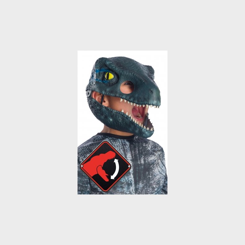 Jurassic World Velociraptor ''Blue'' Bevgelig Dinosaur Maske