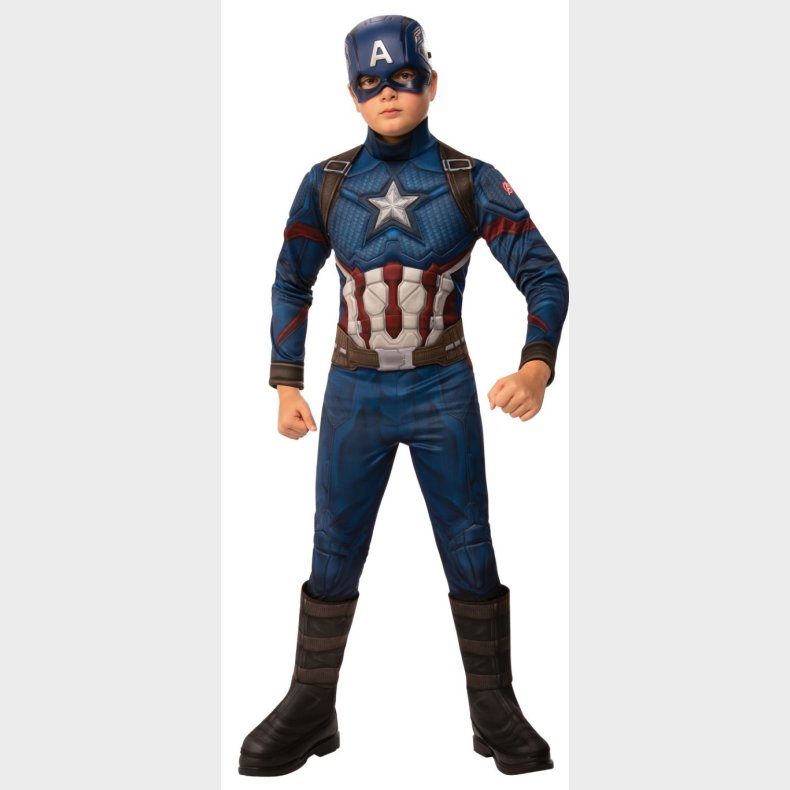 Avengers ENDGAME Captain America Deluxe Brnekostume (3-10 r)