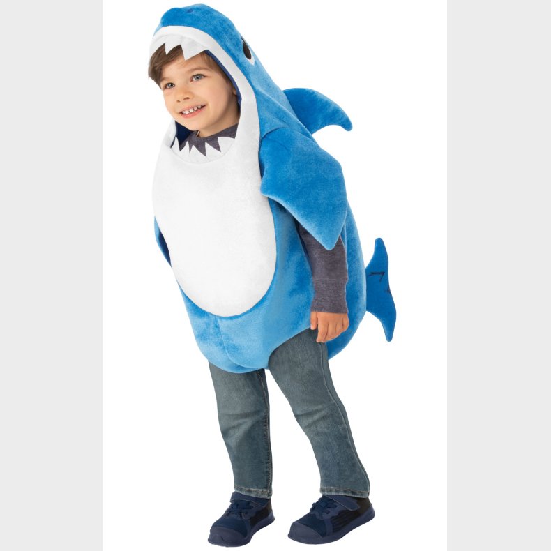 Baby Shark / Daddy Shark Deluxe Bl brnekostume (6-48 mneder)