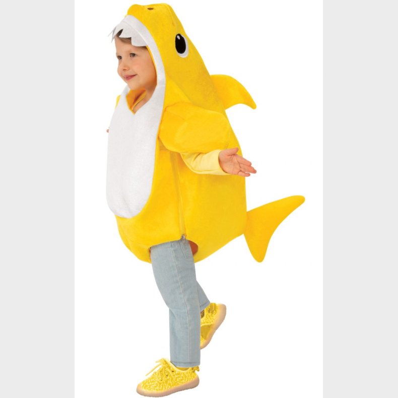 Baby Shark Deluxe Gul brnekostume (6-48 mneder)