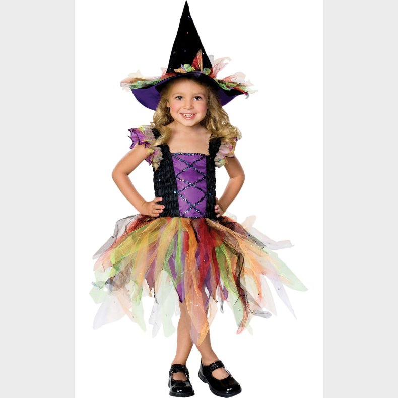 Glitter Heks brne kostume til halloween