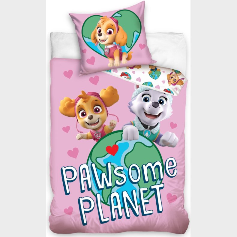 Paw Patrol Sengetj ''Pawsome Planet'' 140 x 200 cm, 100 procent bomuld