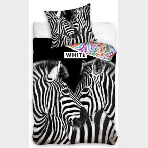 Zebraer Sengetj 140 x 200, 100 procent bomuld