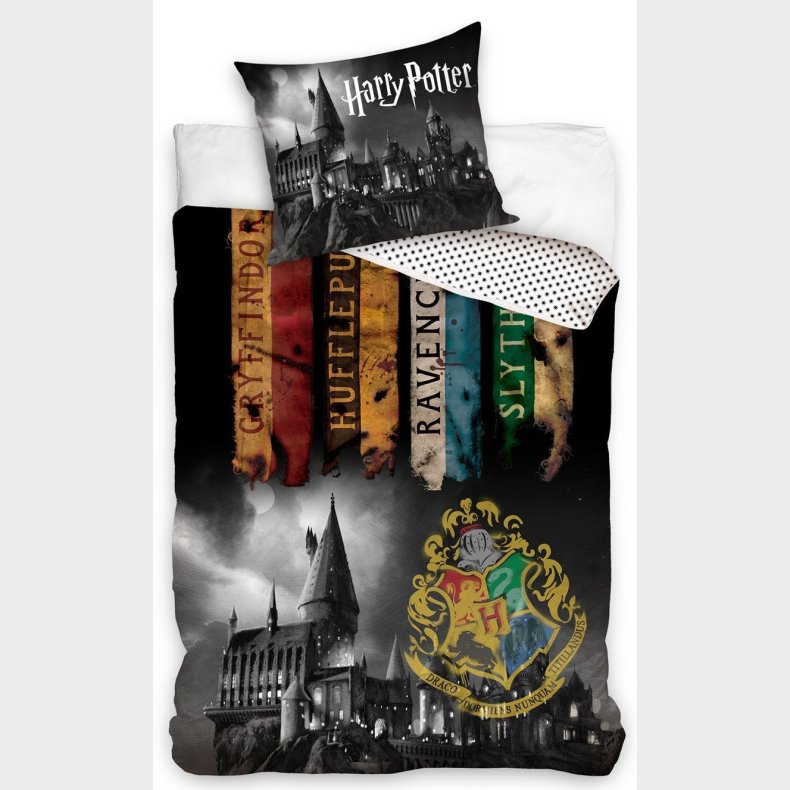 Harry Potter  Hogwarts Mrkt Sengetj, 100 procent bomuld