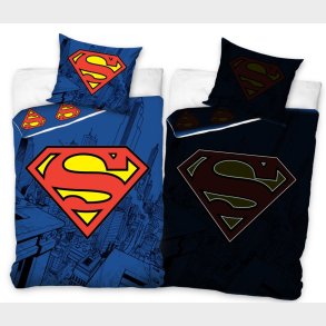 Superman Sengetj 140 x 200, 100 procent bomuld