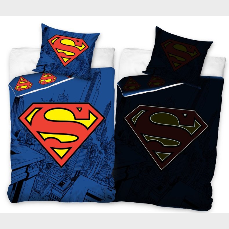 Superman Sengetj 140 x 200, 100 procent bomuld