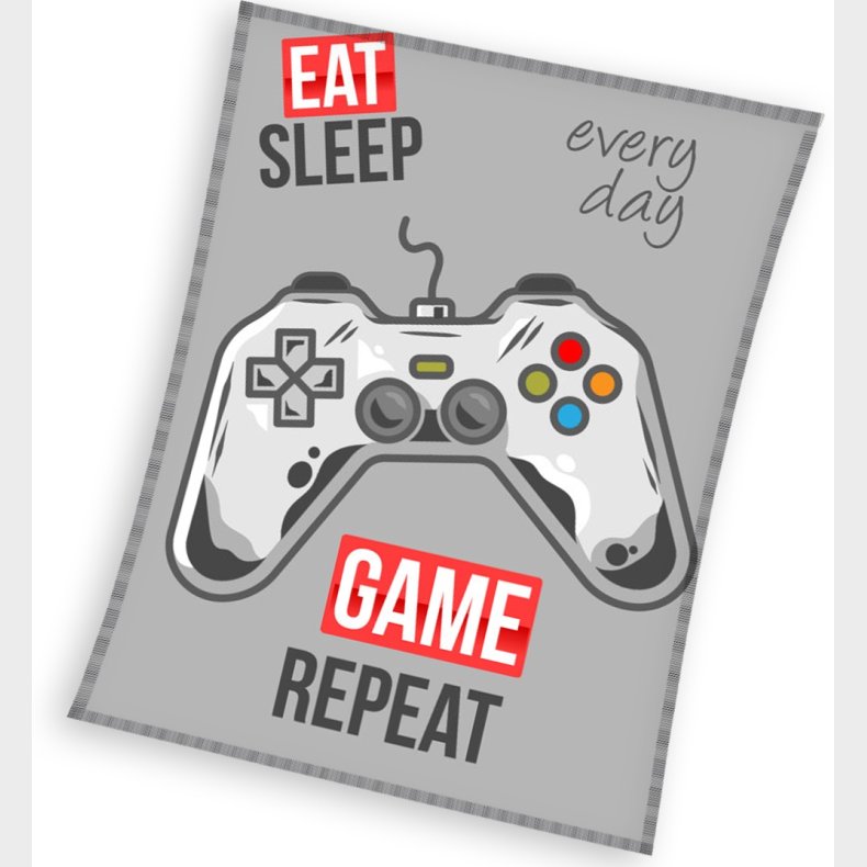 Gamer East Sleep Game Repeat Fleece tppe - 150 x 200 cm