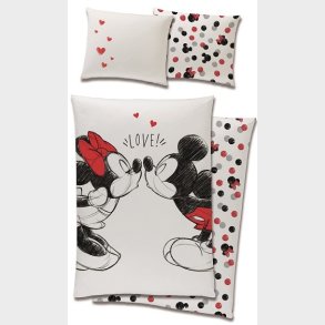 Minnie og Mickey Mouse Sengetj 150 x 210 cm - 100 procent bomuld