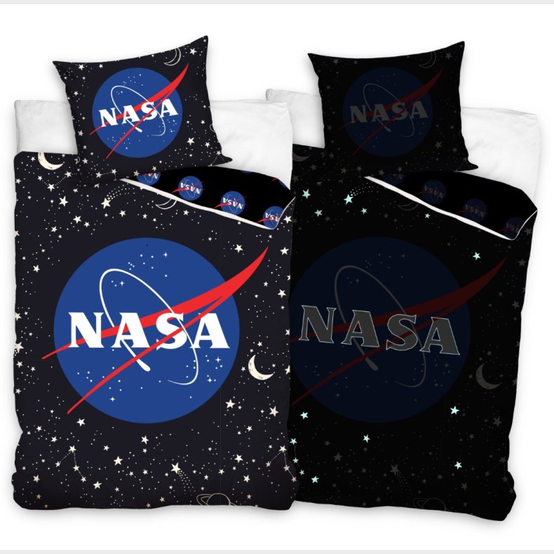 NASA ''Glow in dark'' Sengetj 140x200 cm - 100 procent bomuld