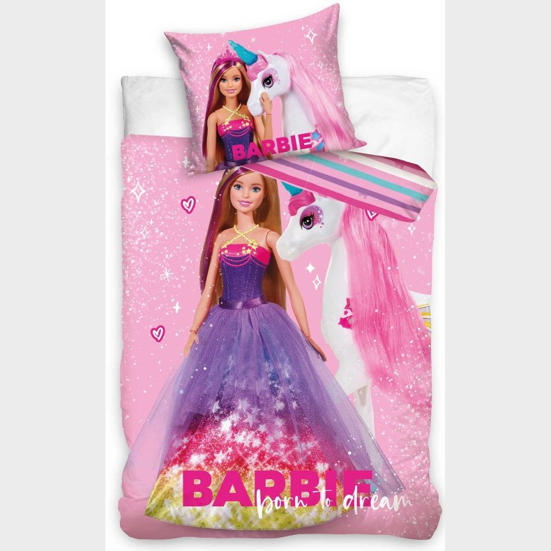 Barbie 'Born to dream' Sengetj 150 x 210 cm - 100 procent bomuld