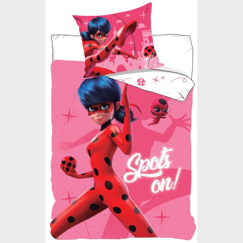 Miraculous Ladybug 'Spots on' Sengetj - 100 Procent Bomuld