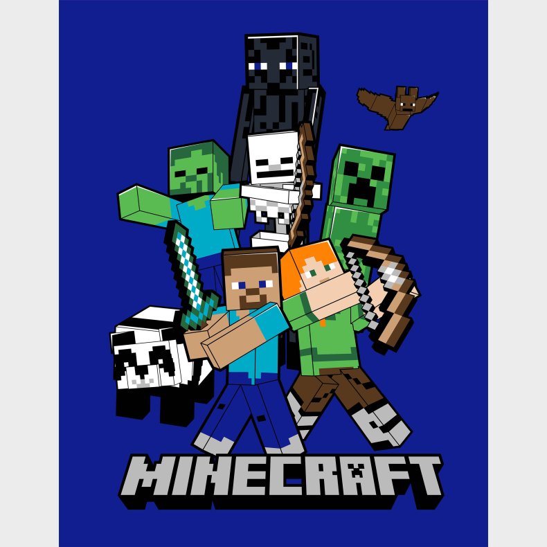 Minecraft Polar Fleecetppe til brn - 110 x 140 cm