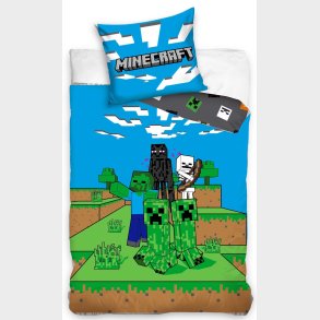 Minecraft Mobs Gamer Sengetj - 100 procent bomuld