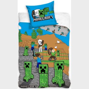 Minecraft Creeper Enderman Gamer Sengetj - 100 procent bomuld
